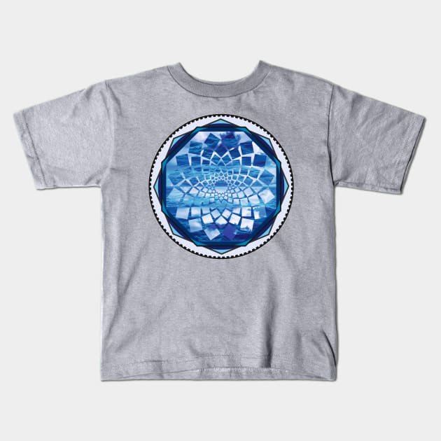 Blue mandala Kids T-Shirt by EvjeniaParanormal